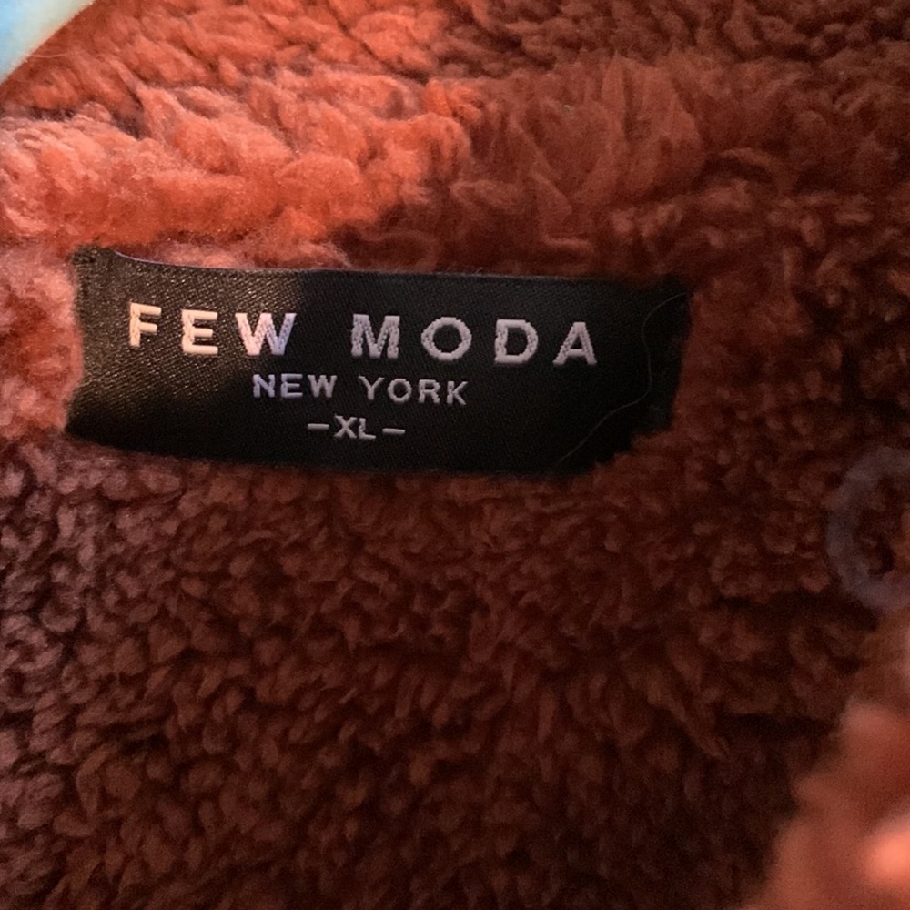 Teddy Bear Button Up Puffy Jacket Rust Color Size… - image 6